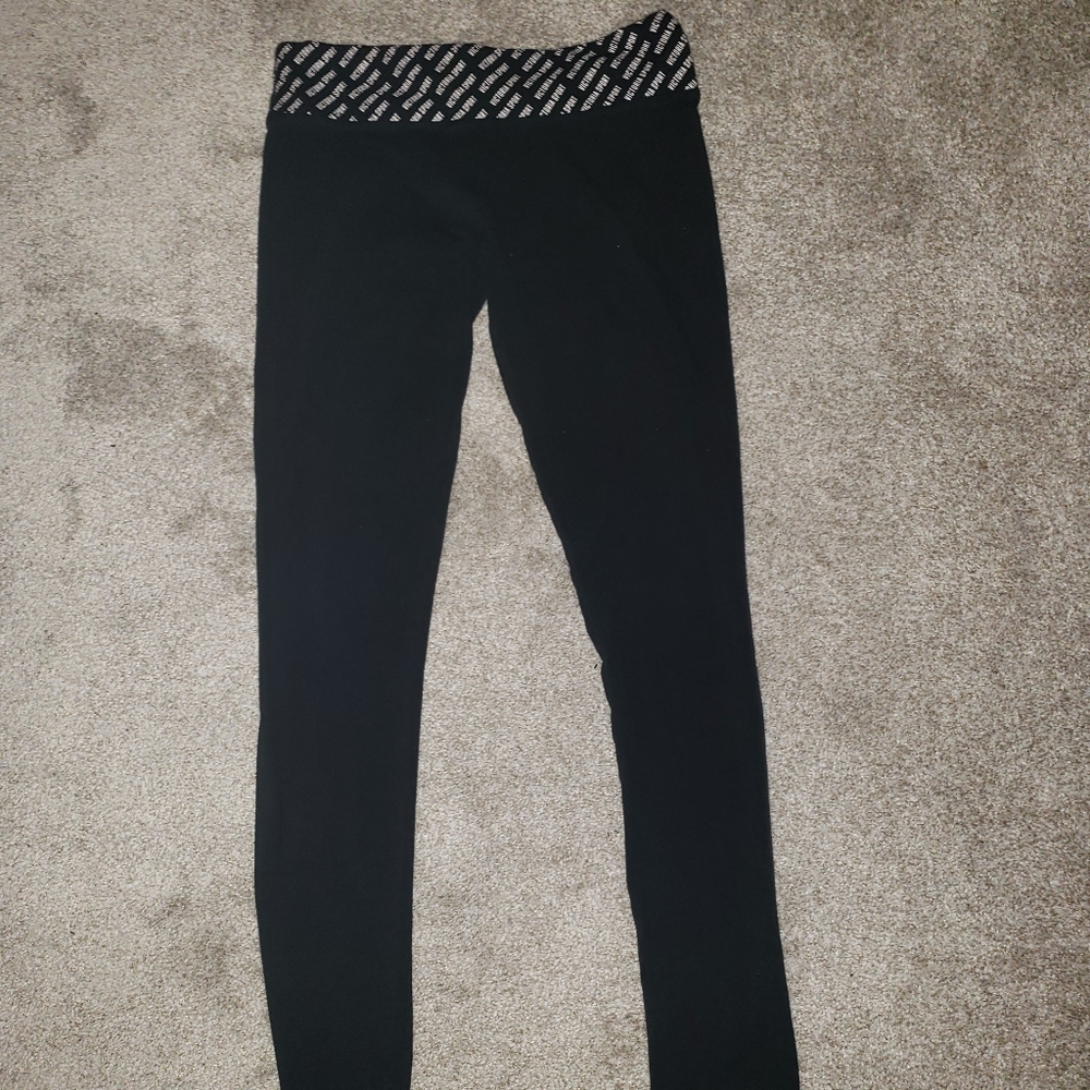 VICTORIA'S SECRET Sport Leggings Pants Black Large